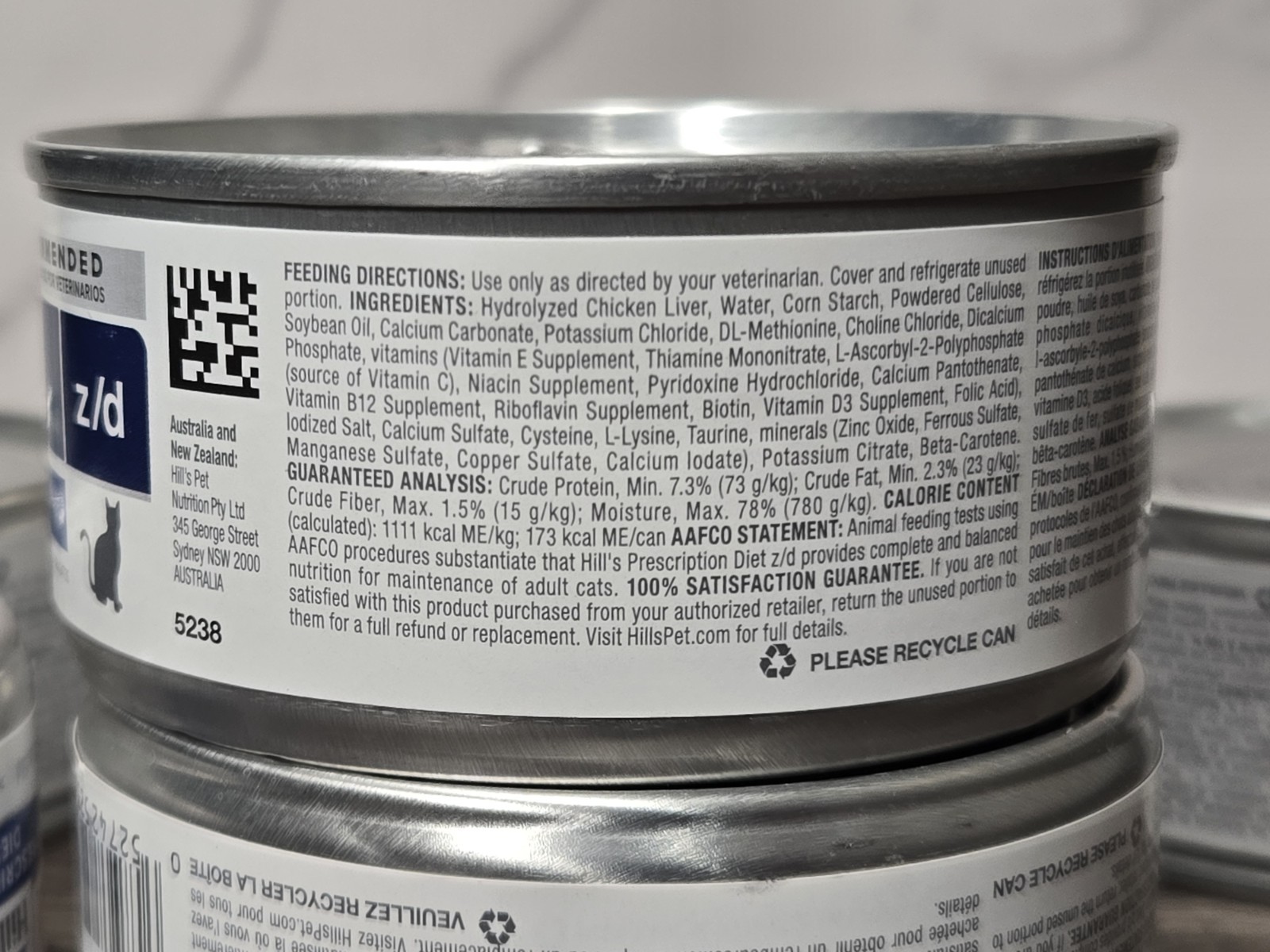 Z/D Skin/Food Sensitivities Wet Cat Food, Original Flavor, Lot of 6 cans
