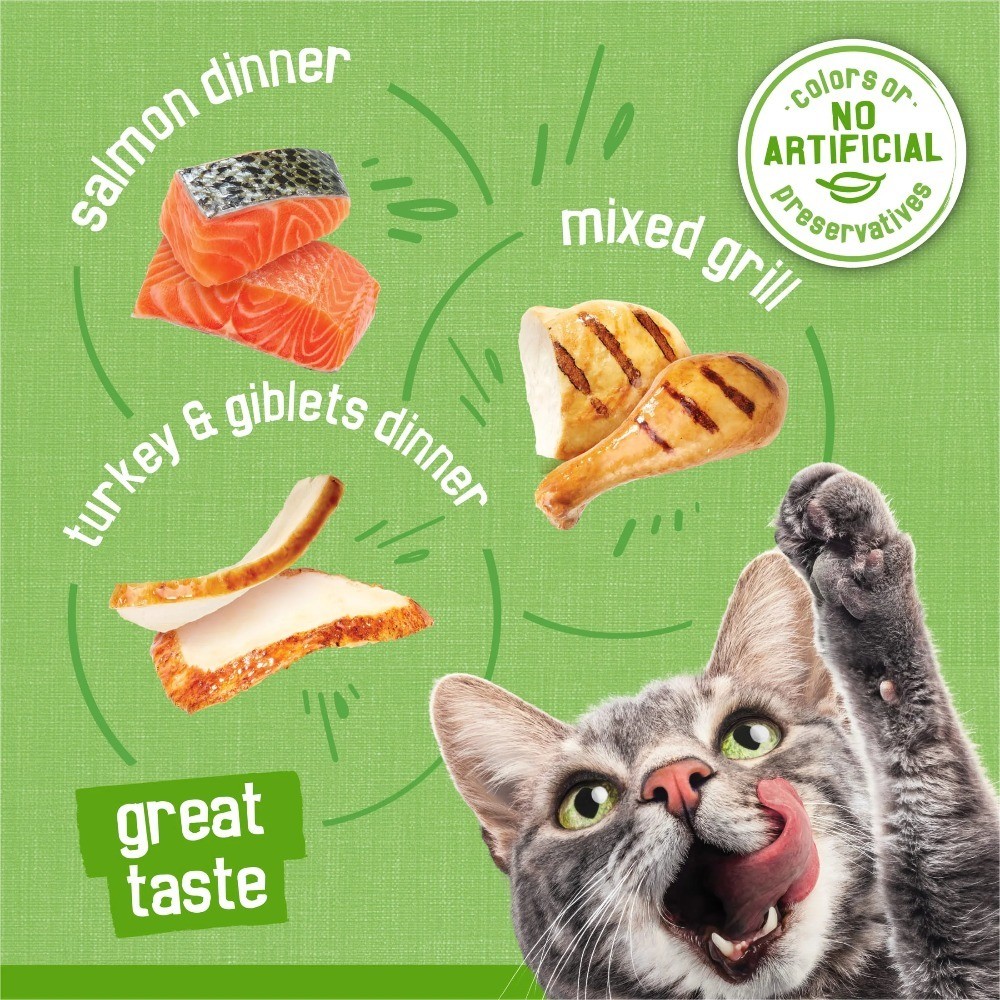 Wet Cat Food Pate Salmon Turkey Mixed Grilled Gourmet Adult Kitten 5.5oz Can 12