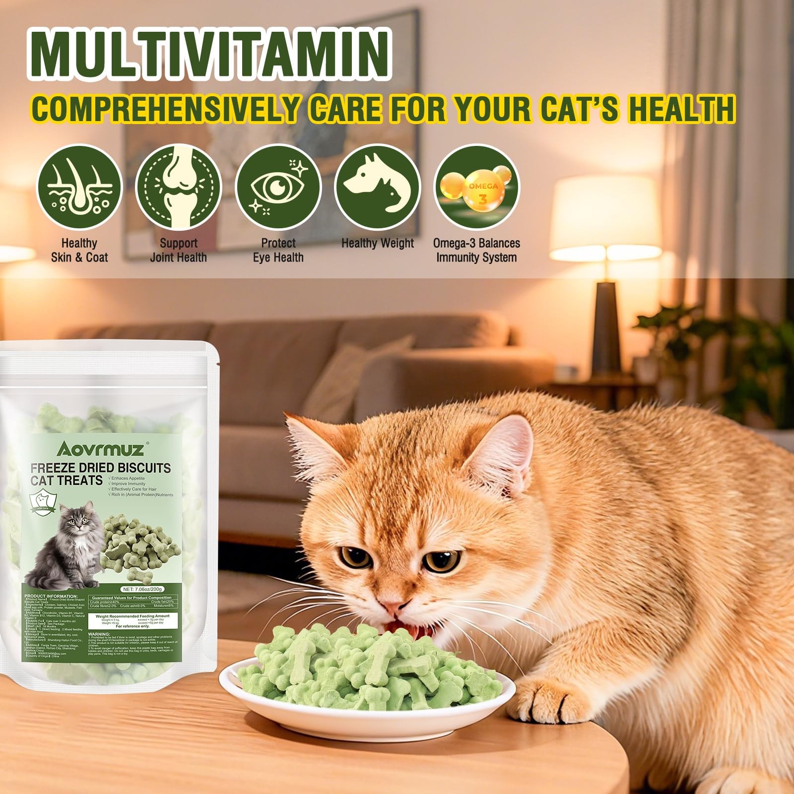 Aovrmuz Freeze Dried Cat Dog Treats Chicken Liver Salmon 1 Ounce (Pack of 1)