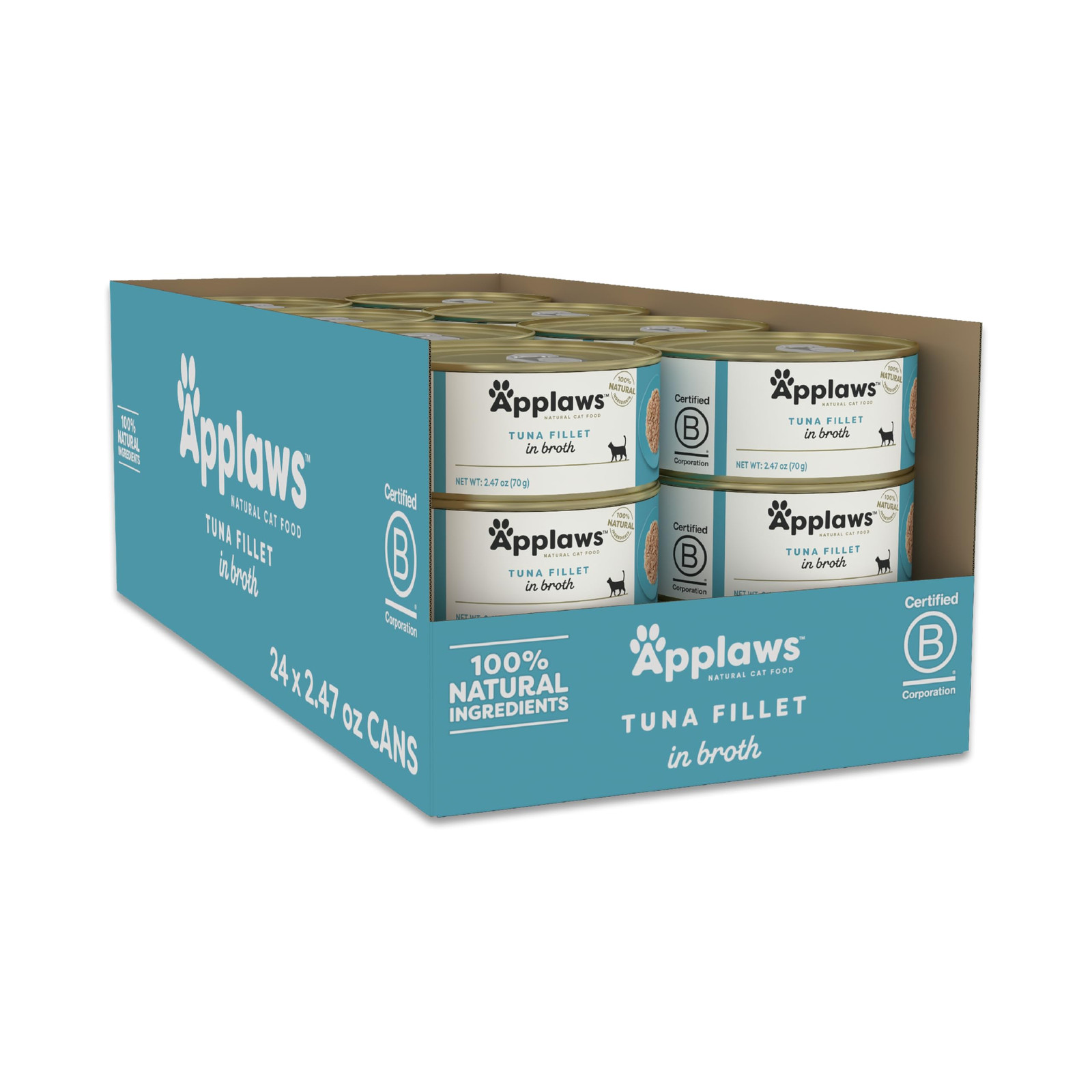 Applaws Tuna Fillet in Broth Wet Cat Food 24×2.47oz Natural Limited Ingredient