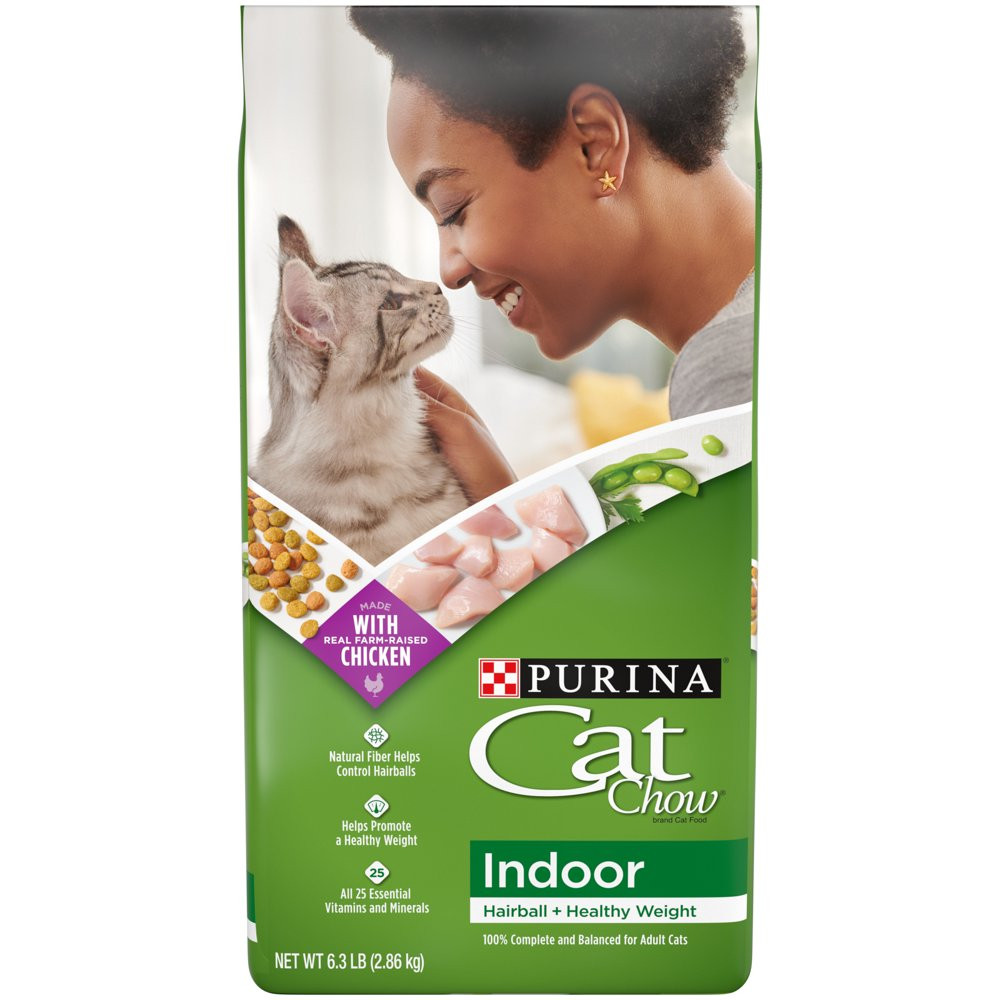 Purina Cat Chow Indoor Hairball & Healthy Weight Dry Cat Food, 6.3 Lb Bag