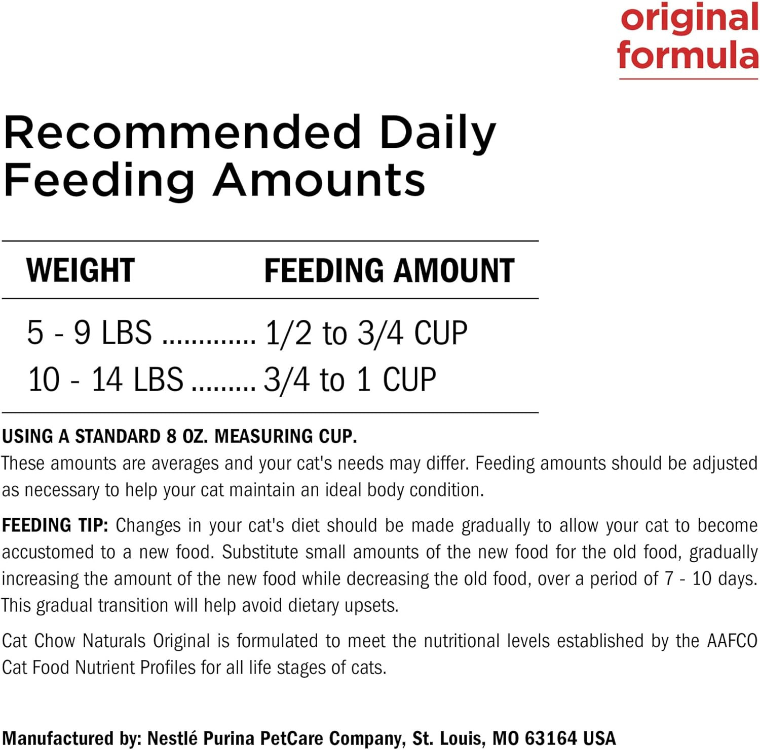 Naturals with Added Vitamins, Minerals and Nutrients Dry Cat Food, Naturals Orig