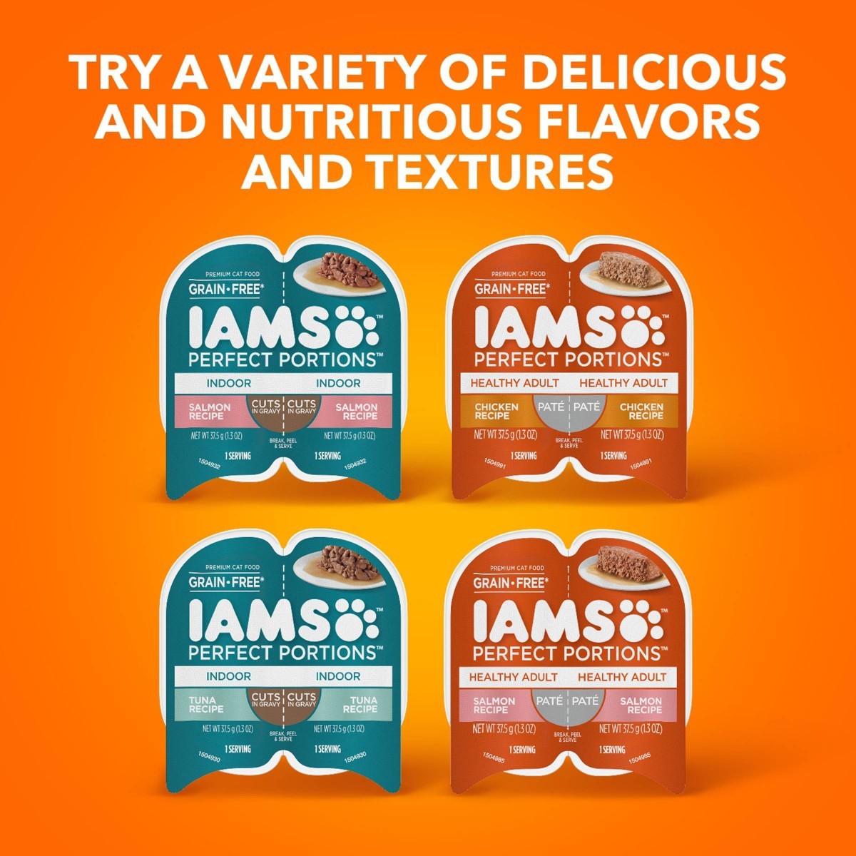 IAMS Perfect Portions Grain Free Indoor Paté Salmon Wet Cat Food – 2.6oz/12ct