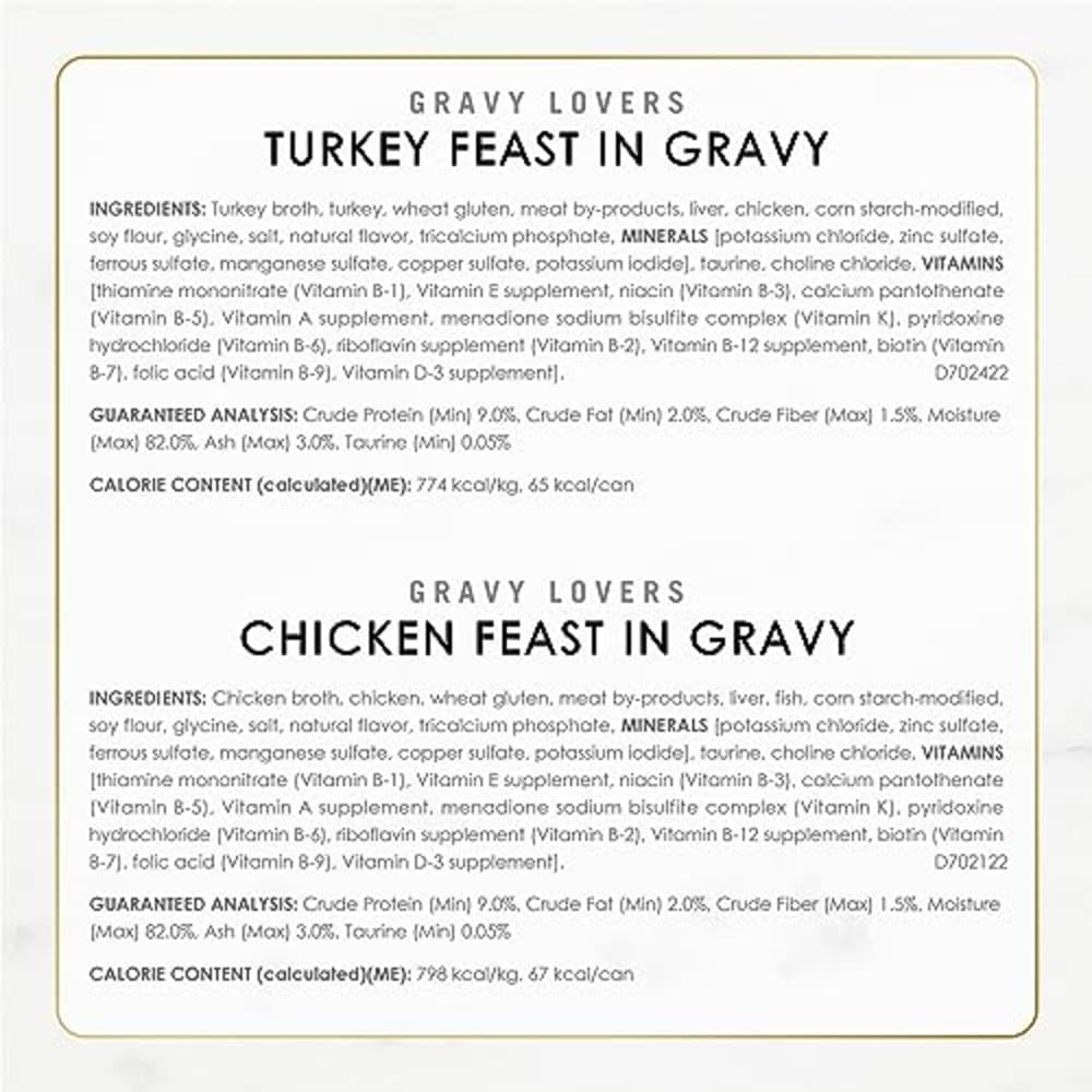 Purina Gravy Lovers Poultry and Beef Grilled Gourmet Wet Cat Food Variety Pack