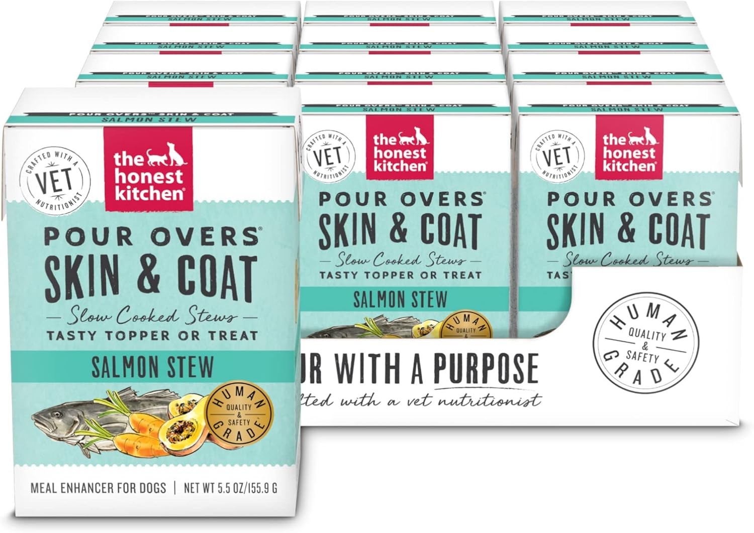 The Honest Kitchen Human Grade Functional Pour Overs: Skin & Coat – Salmon Stew