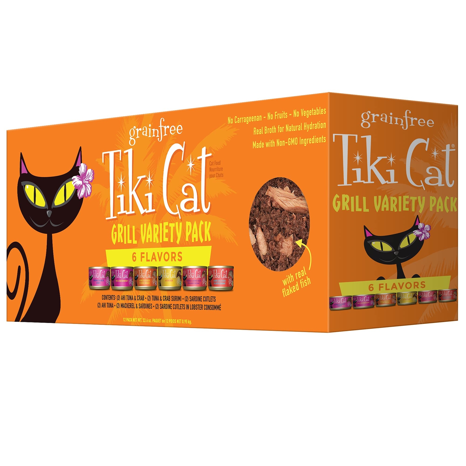 Tiki Cat Grill Grain Free Wet Cat Food 2.8 Ounce Pack of 12 High Protein