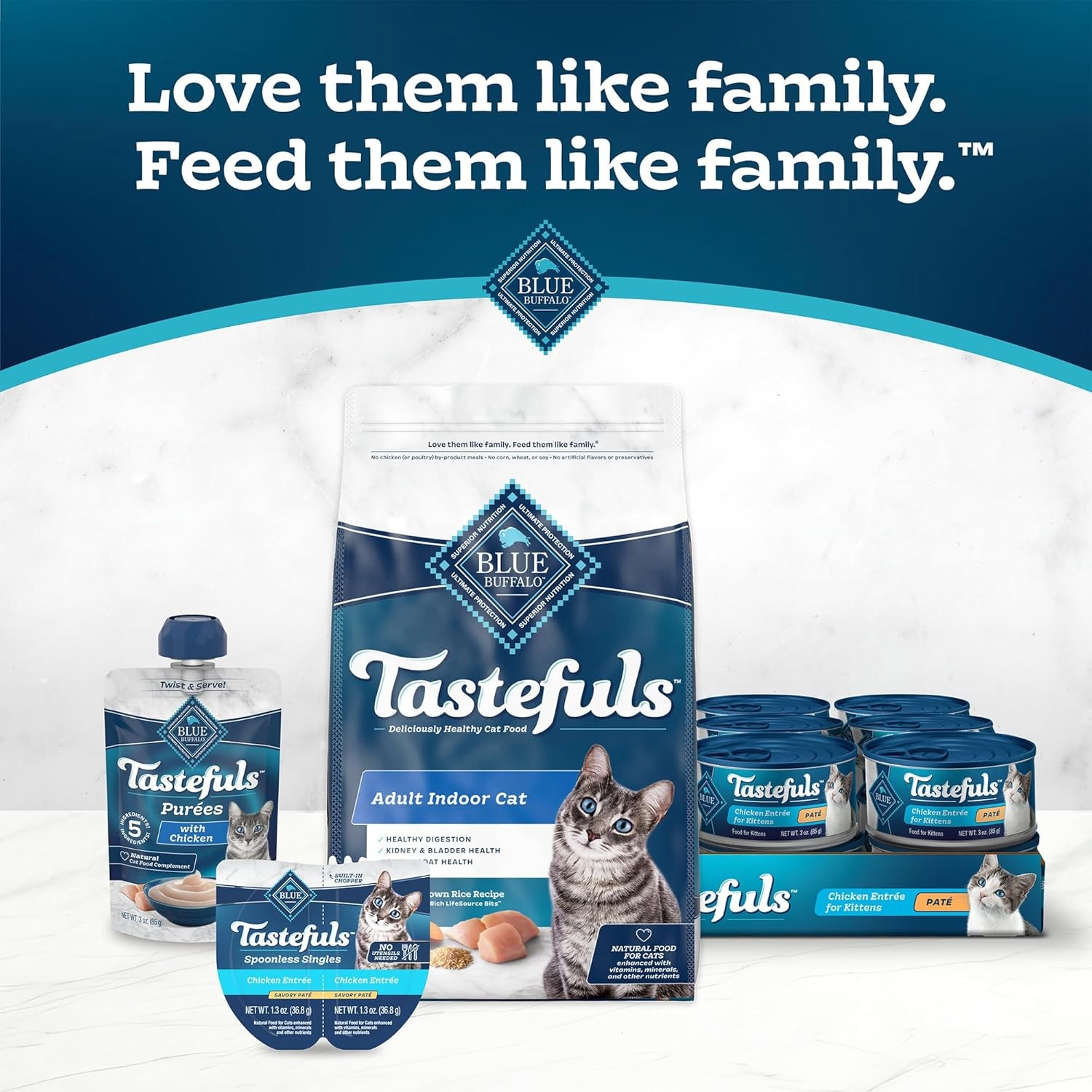 Blue Buffalo Tastefuls Flaked Wet Cat Food 3 Ounce (Pack of 12), Brown .