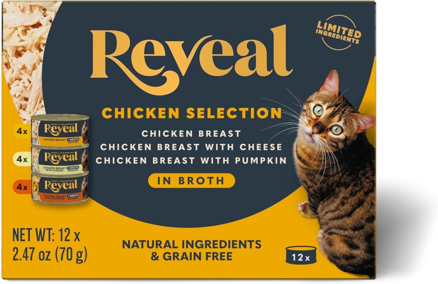 Limited Ingredient Grain-Free Cat Food in Rich Broth – High Protein Delight
