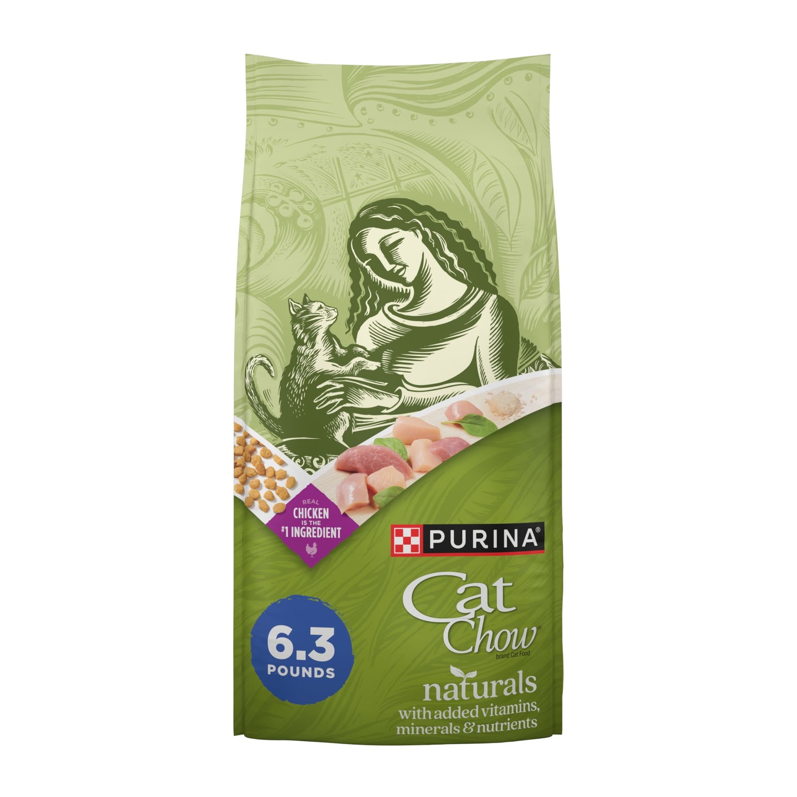 Cat Chow Naturals, Indoor Dry Cat Food, Chicken & Turkey, 6 lb Bag