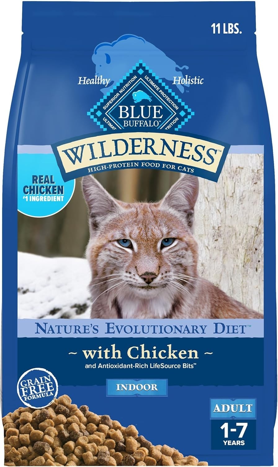 Blue Buffalo Wilderness Grain Free Indoor Chicken Dry Cat Food -Chicken – 11 lbs