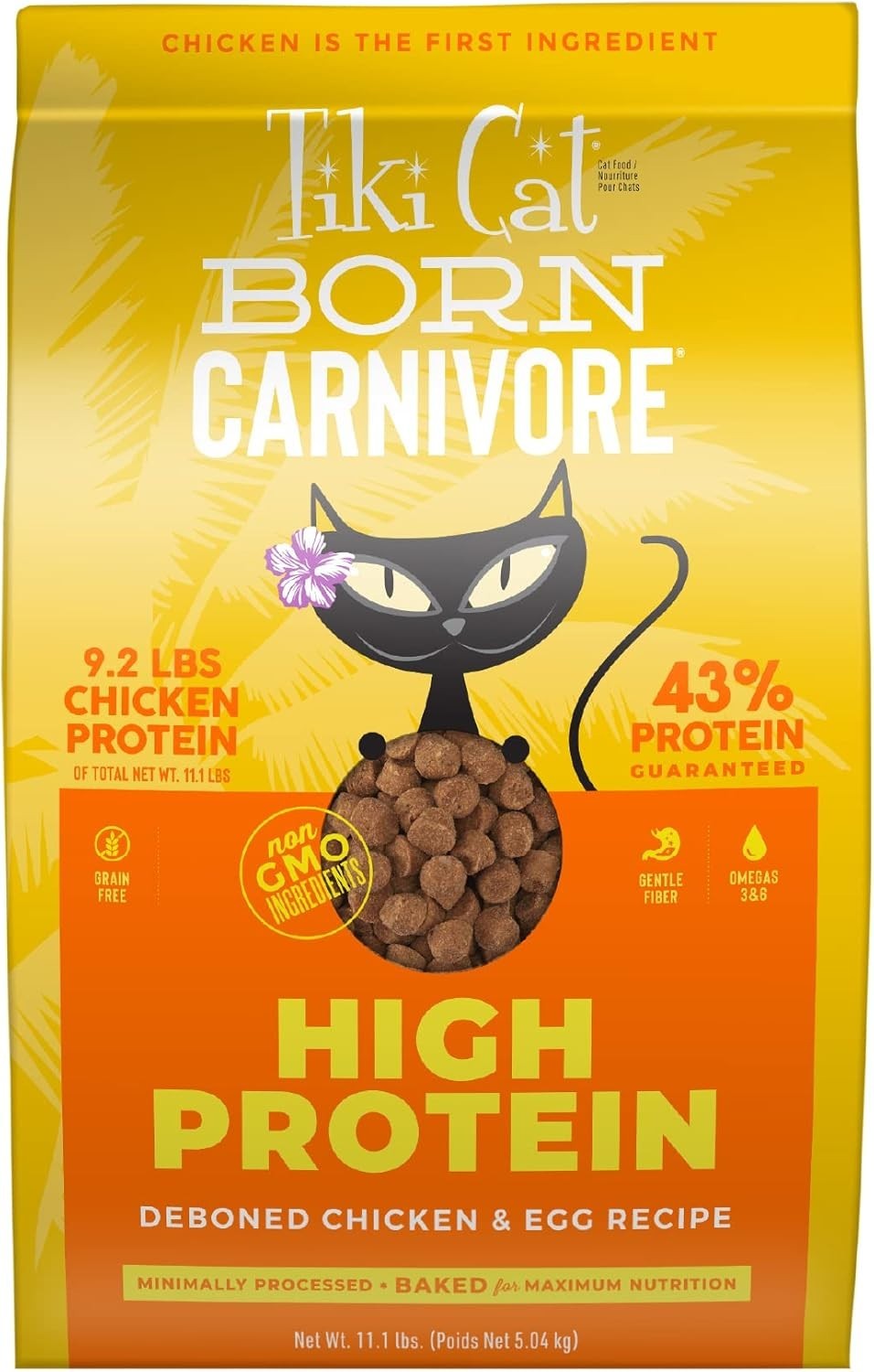 Tiki Cat Born Carnivore High Protein Deboned Chicken & Egg Cat Food 11.1 lbs