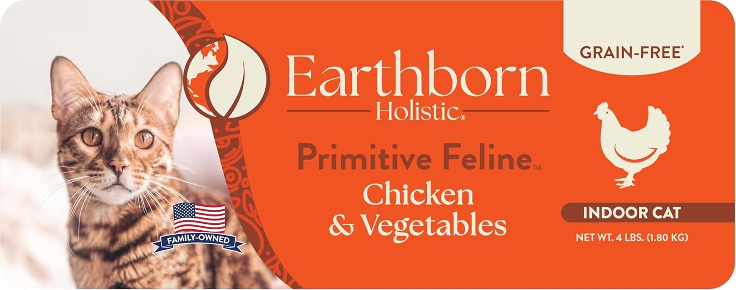 Earthborn Holistic Primitive Feline Grain-Free Dry 5 Pound (Pack of 1), Brown