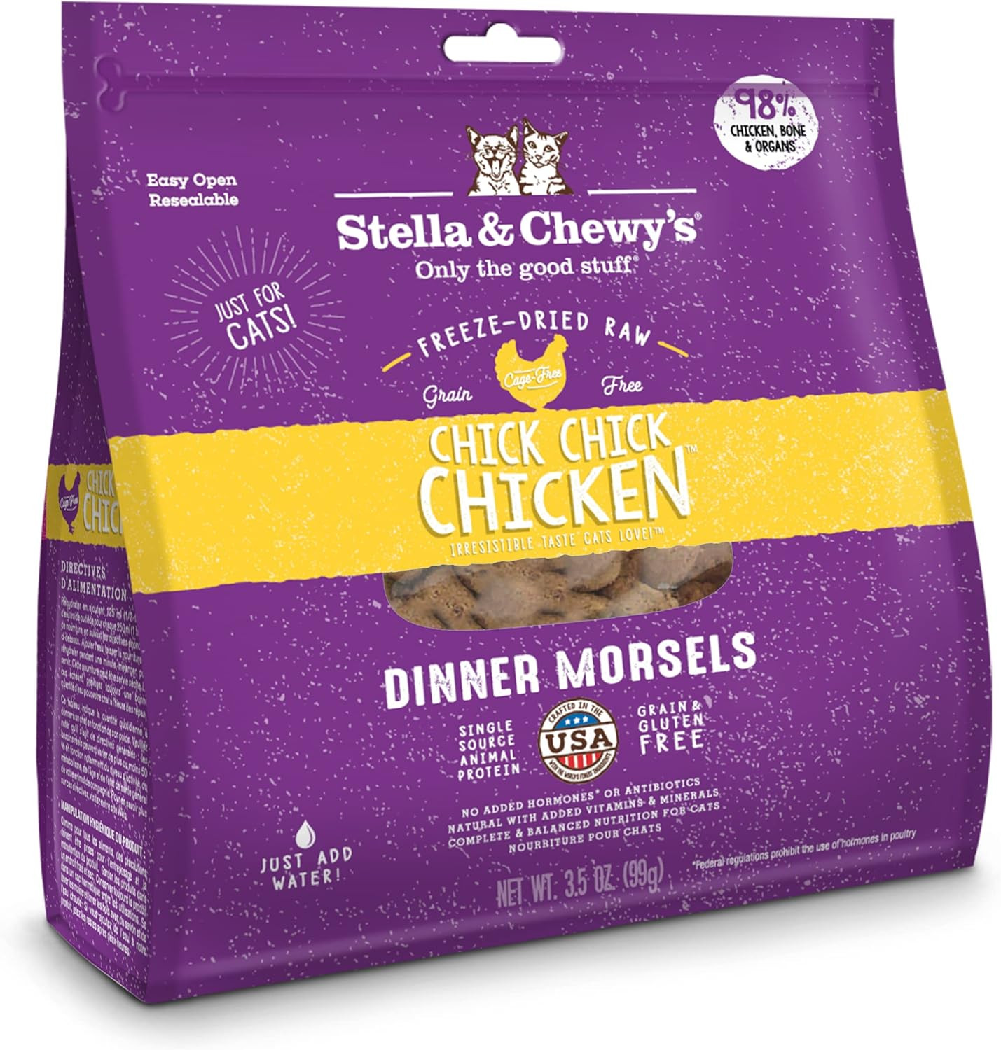 Freeze-Dried Raw Cat Dinner Morsels – Grain Free, Protein Rich Cat & Kitten Food