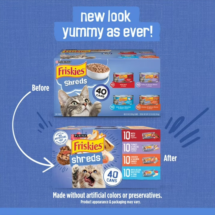 Purina Friskies Pate Wet Cat Food Variety Pack (Pack of 40) 5.5 oz. Cans