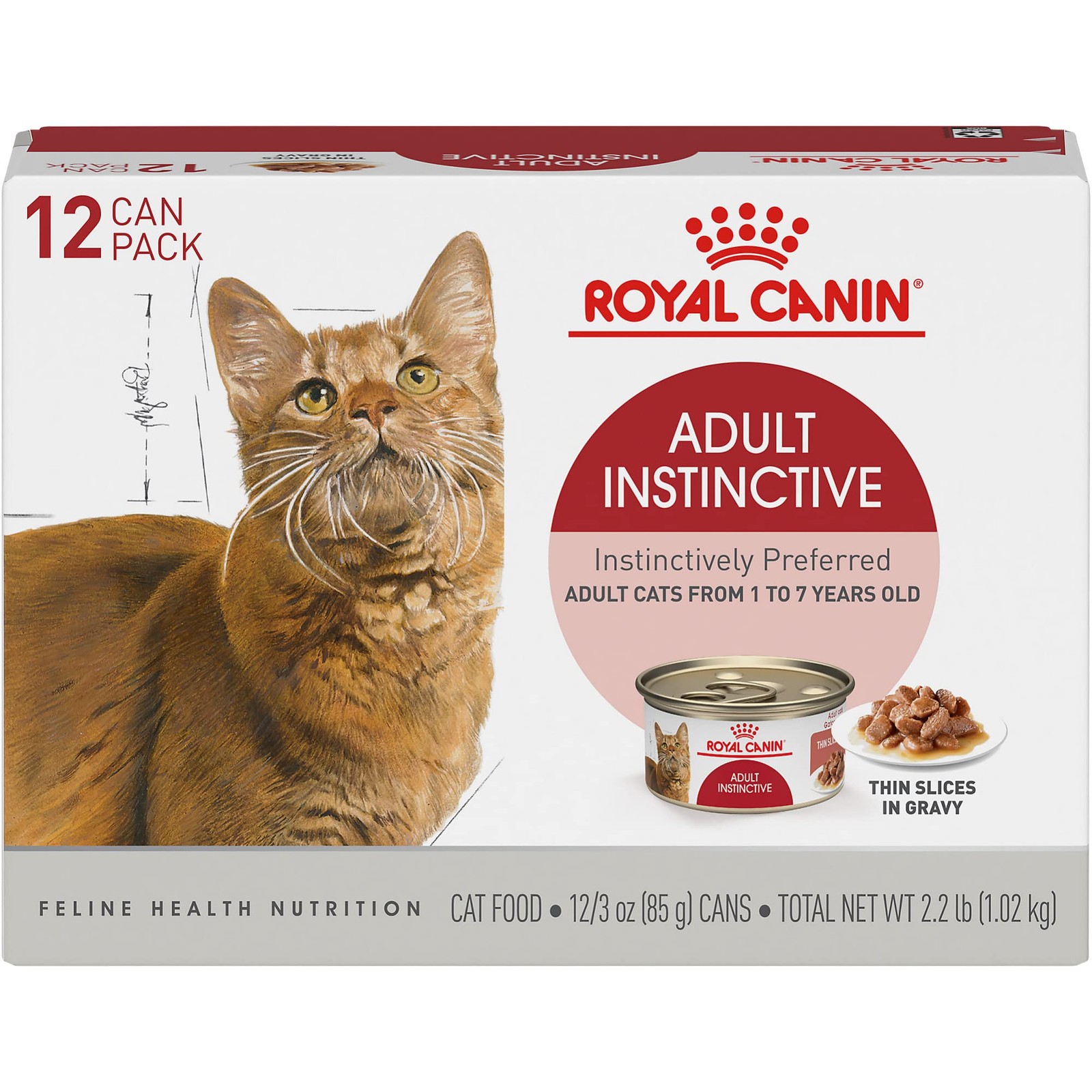 Royal Canin Feline Health Nutrition Adult Instinctive 3 Ounce (Pack of 12)