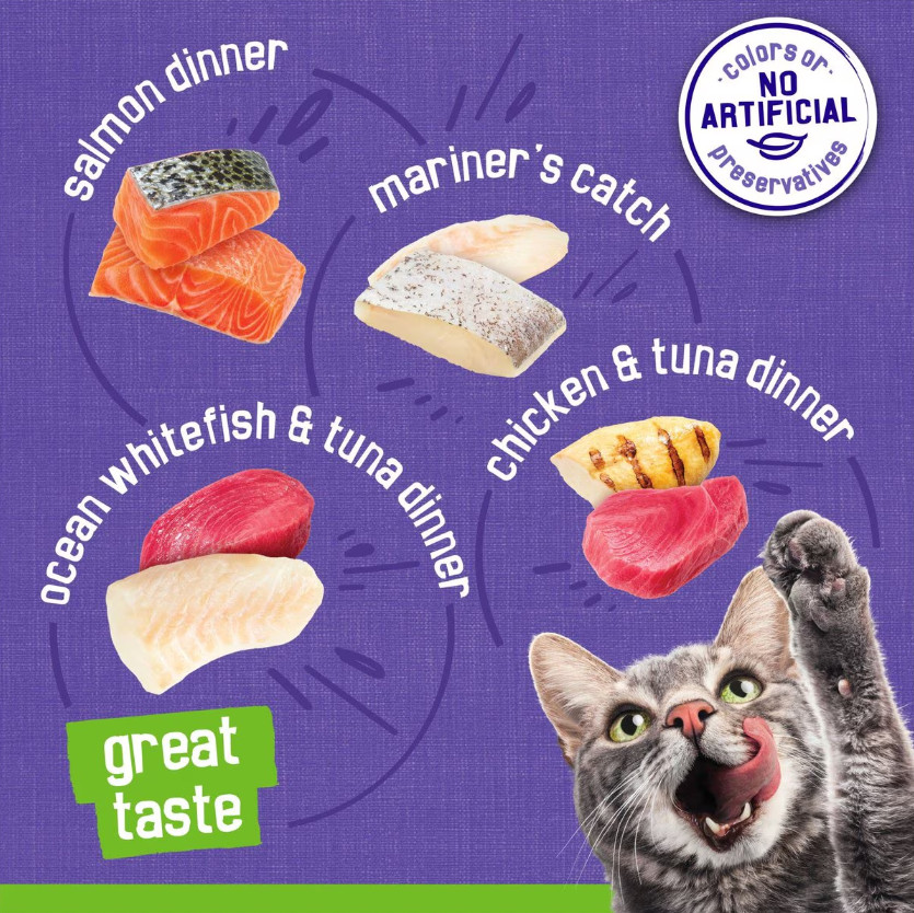 Purina Friskies Pate Seafood & Chicken Variety Pack Wet Cat Food, 5.5 oz, 80 Can