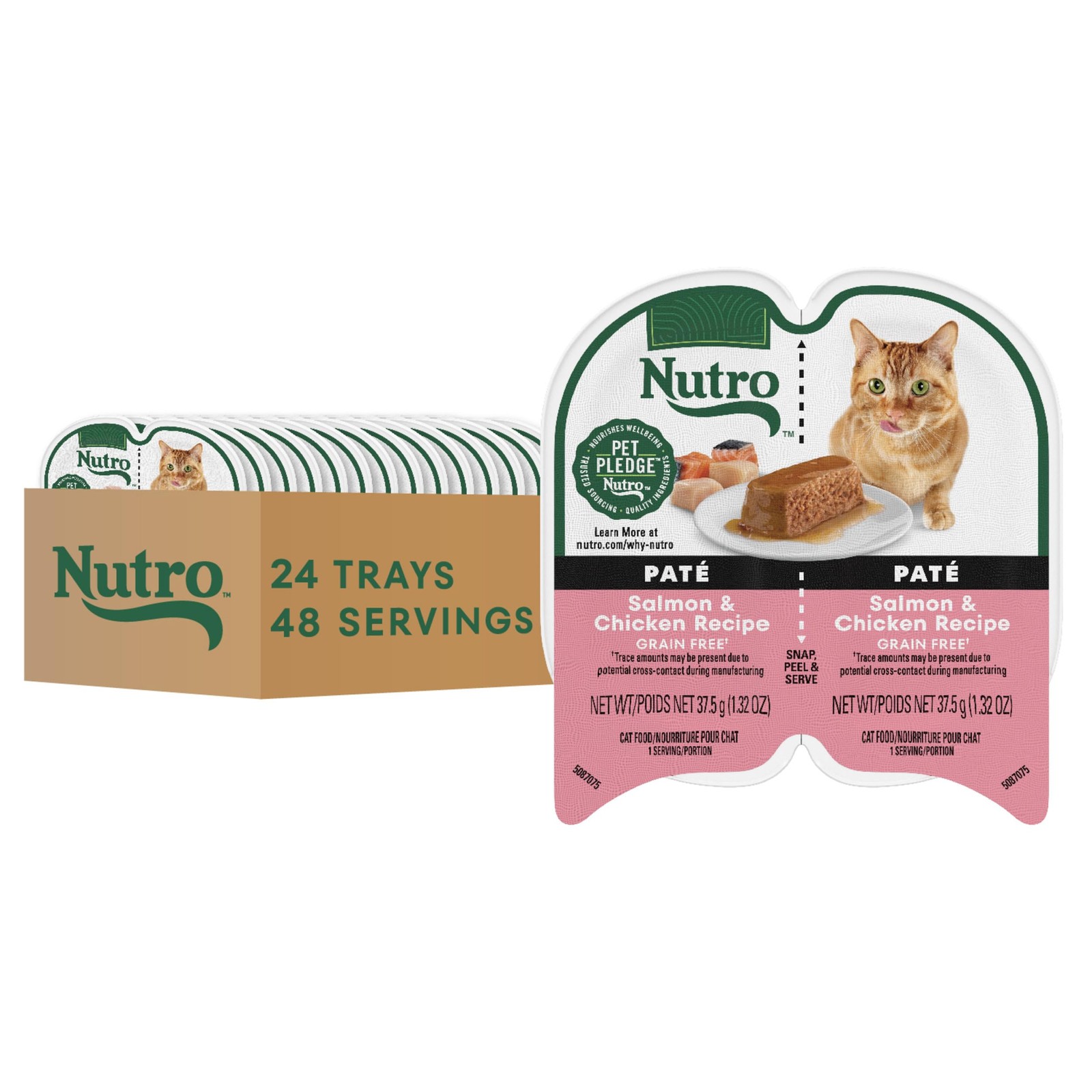 Nutro Perfect Portions Wet Cat Food 24 Count (Pack of 1), Salmon & Chicken