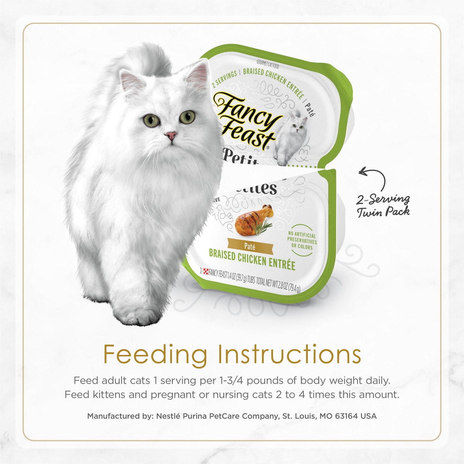 Petites Wet Cat Food Pate Collection W/ Real Chicken Salmon 2.8 oz Tub (24 Pack)
