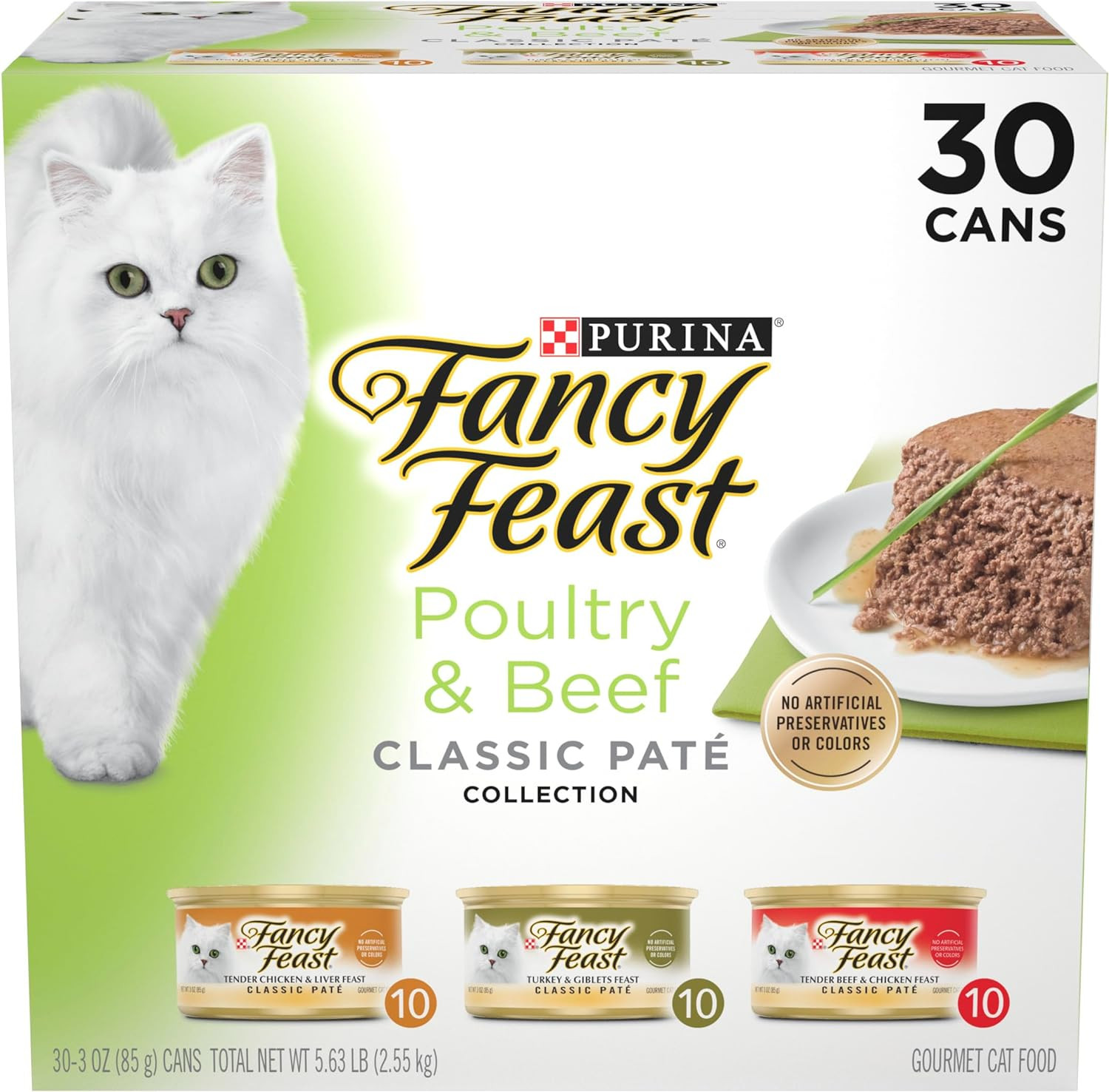 Poultry and Beef Feast Classic Pate Collection Grain Free Wet Cat Food Variety P