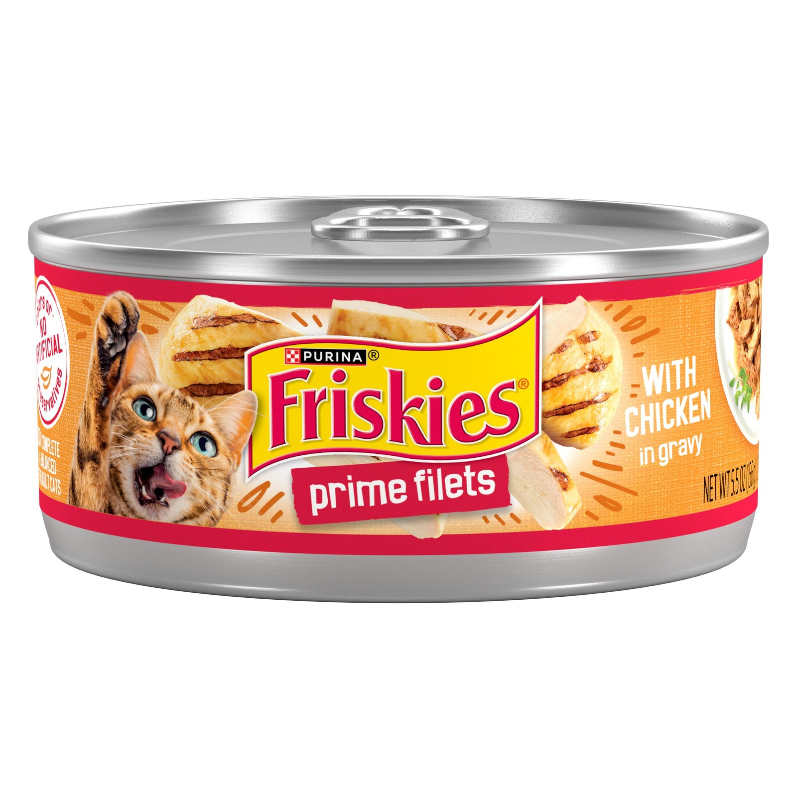 Purina Friskies Prime Filets With Chicken in 5.5 Ounce (Pack of 24),