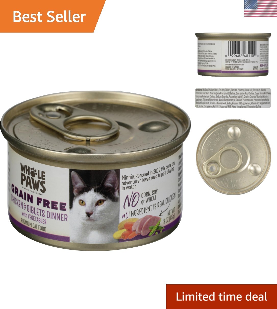 Grain-Free Chicken & Giblet Loaf Cat Food, 3oz – Nutrition for Cats