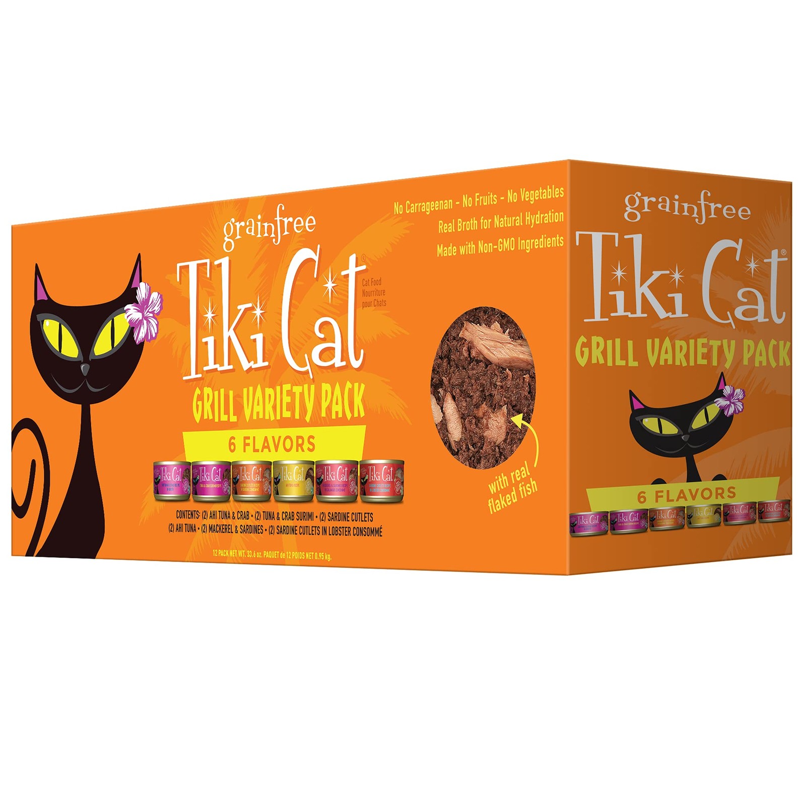 Tiki Cat Grill Wet Food, Variety Pack, 2.8 oz. Ounce (Pack of 12)