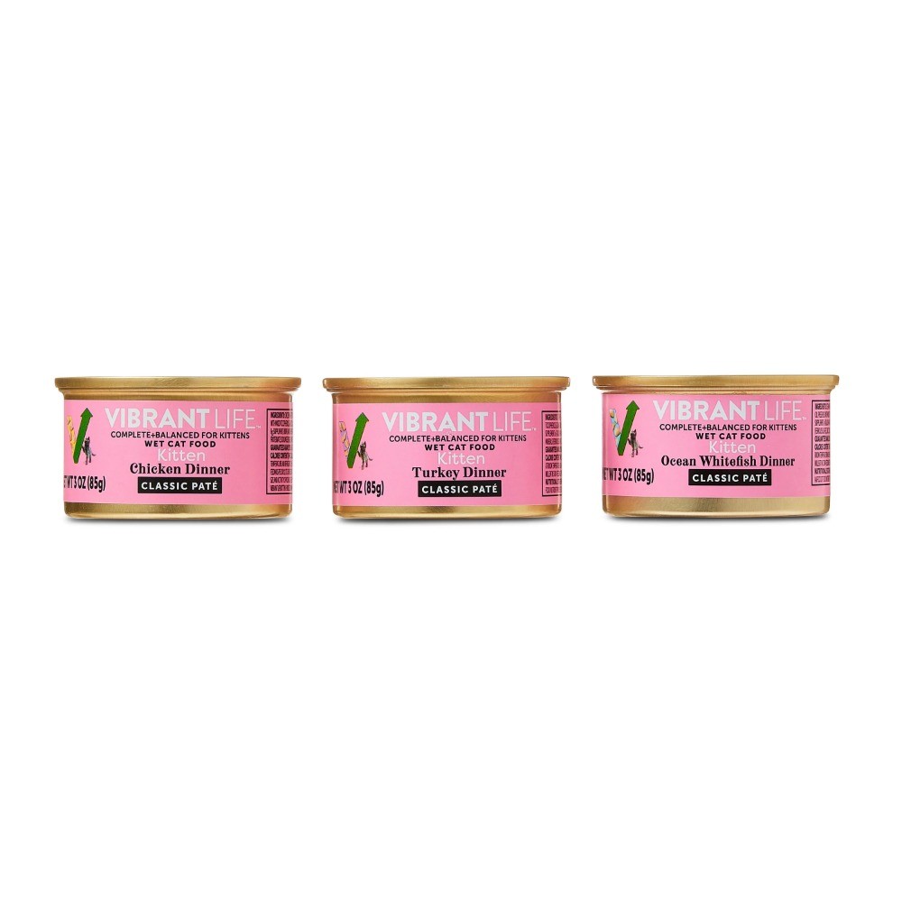 Variety Pack Classic Pate Wet Kitten Food, Grain-Free, 3 oz Cans, 24 Count