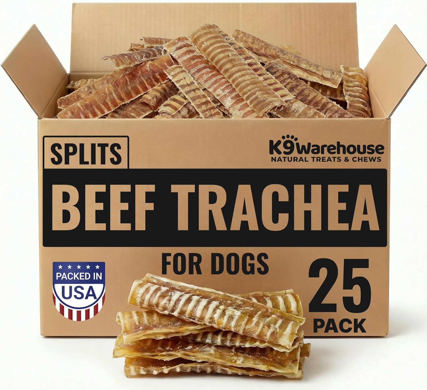 Trachea Dog Chews – Premium Beef Trachea for Dogs with Glucosamine & Chondroitin