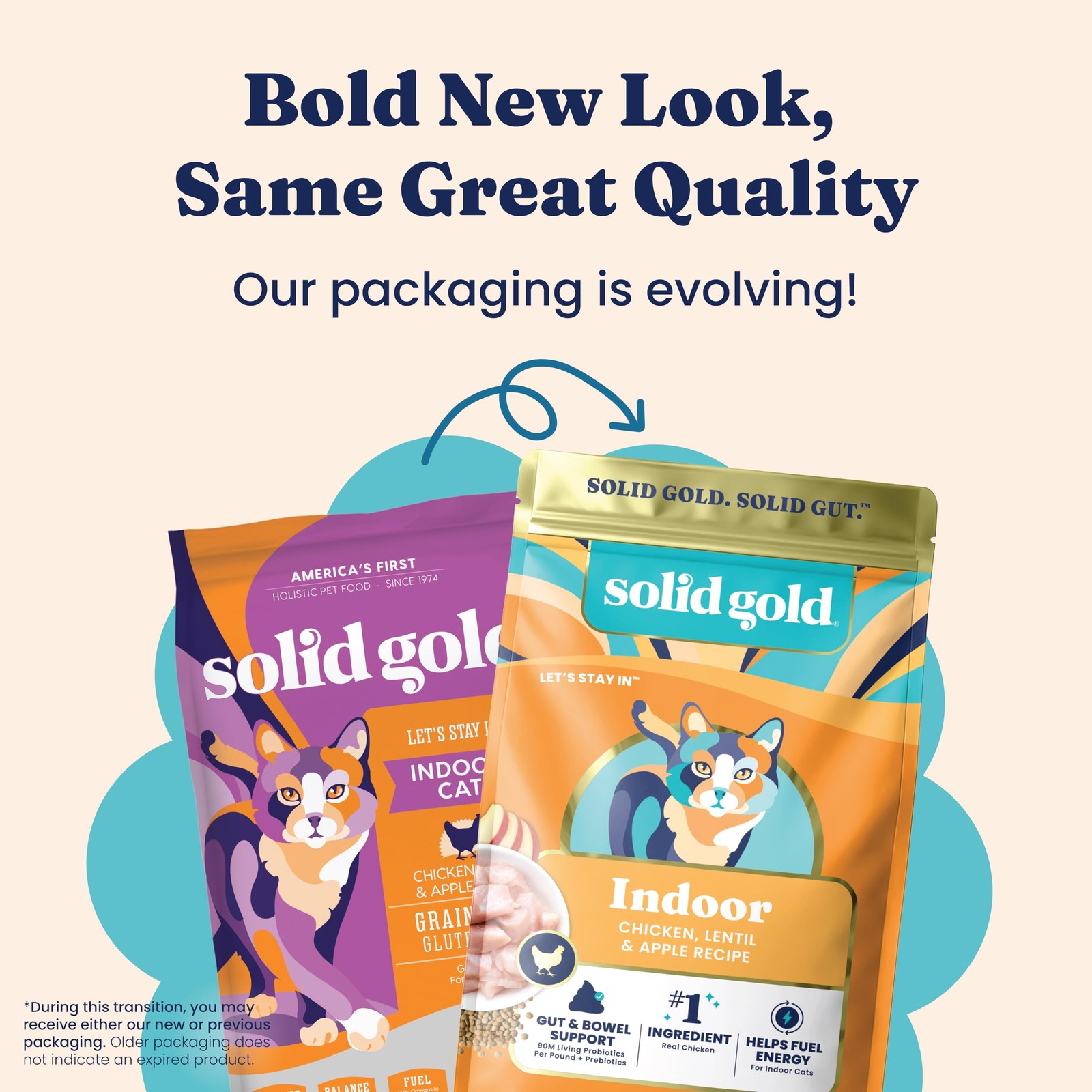 Grain Free Indoor Cat Dry Food Chicken Kibble Probiotics 3 lb Bag
