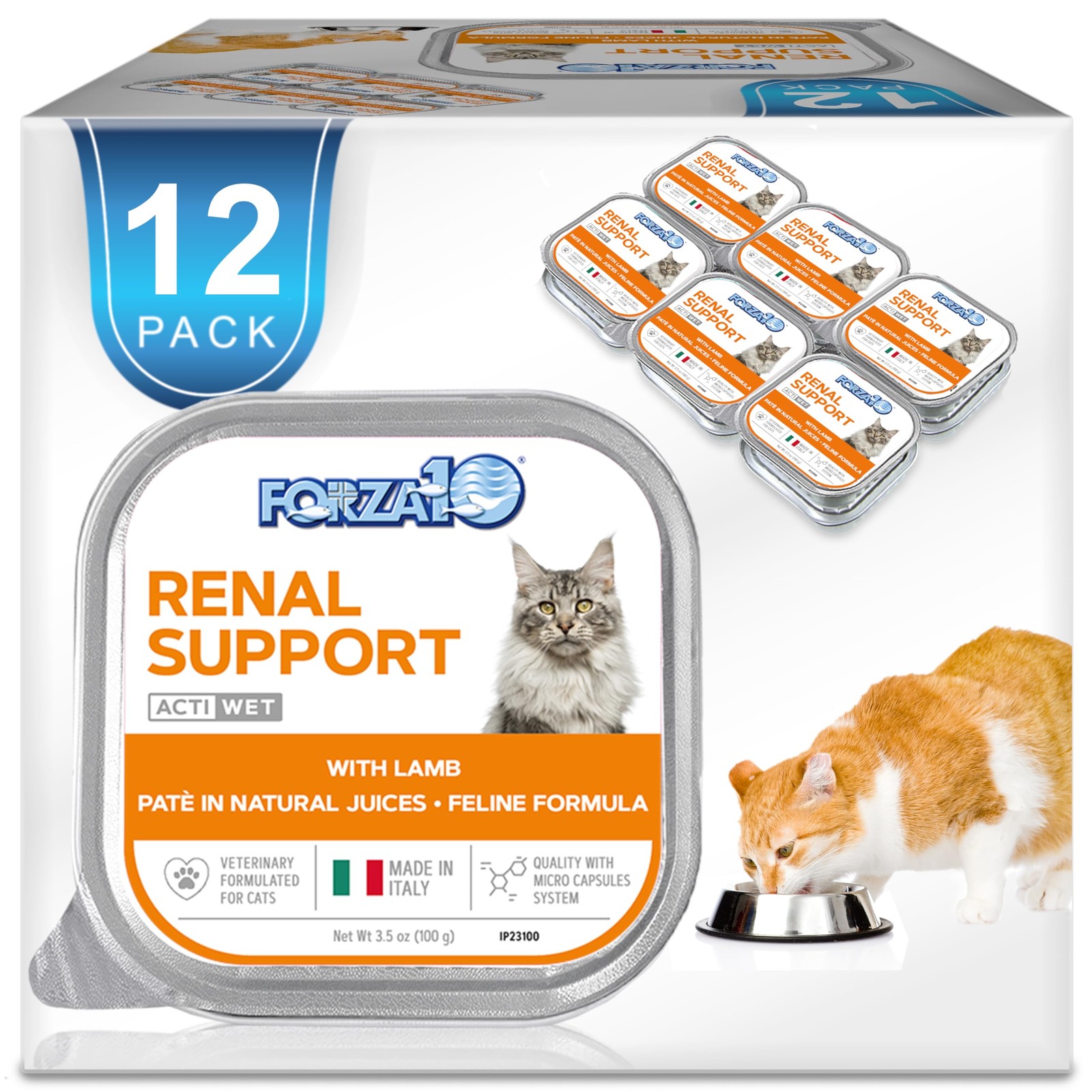 Kidney Care Cat Food – Renal Support Wet Lamb, 3.5 oz, 12 Pack, Vet Formulated