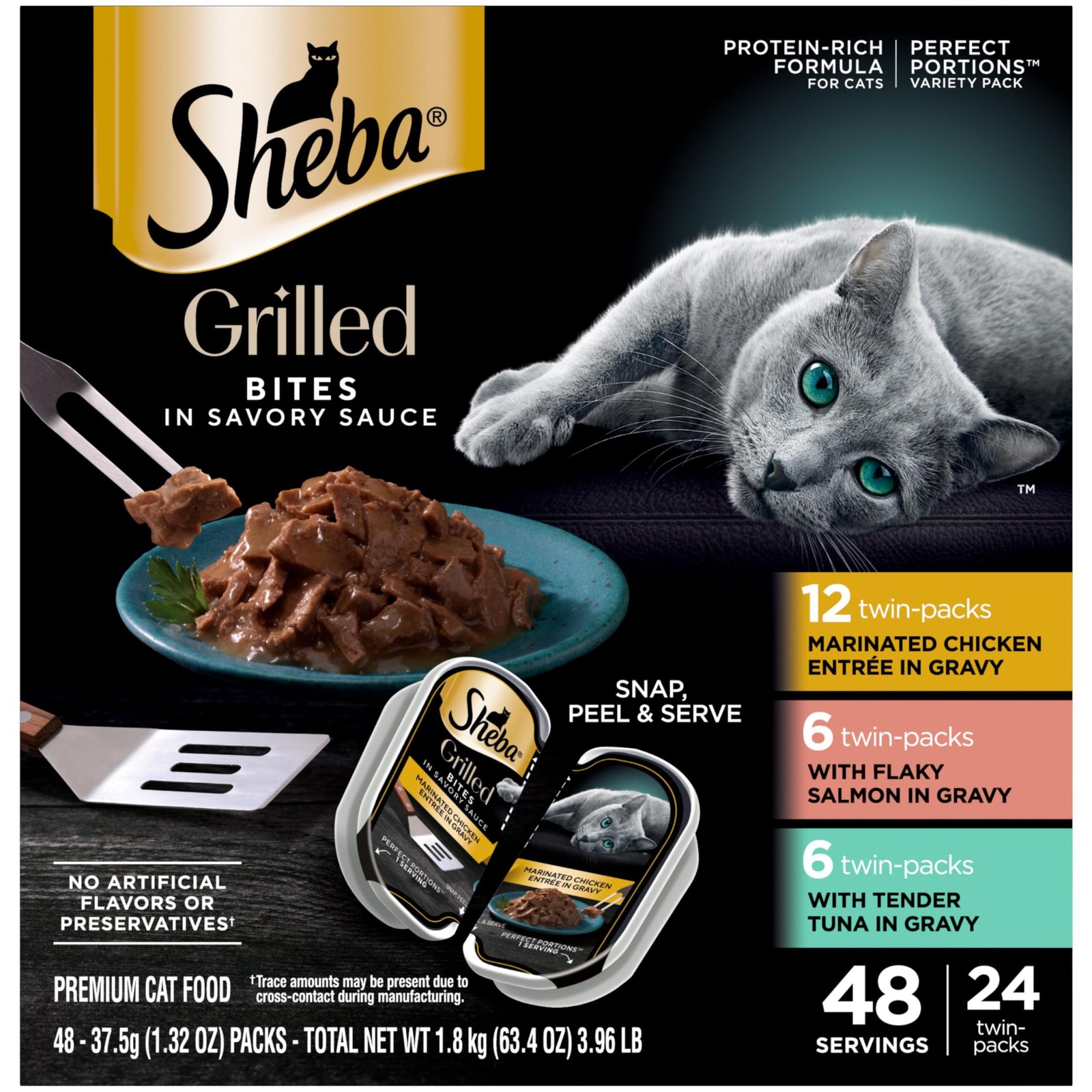 Perfect Portions Grilled in Savory Sauce Adult Wet Cat Food Marinated Chicken…