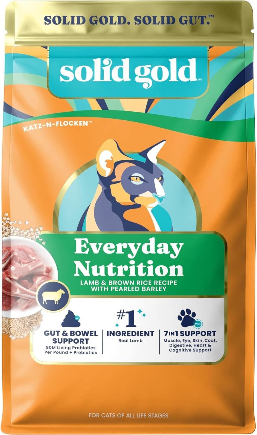 Holistic Cat Dry Kibble 12 lb Barley Probiotics Fiber Kitten & Adult Formula