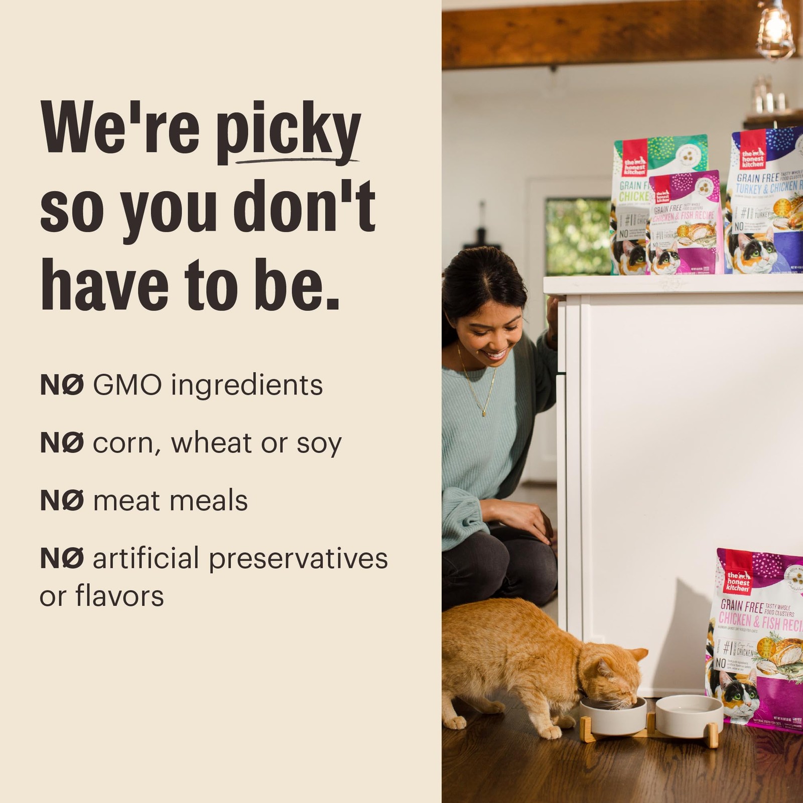 The Honest Kitchen Human Grade Dry Cat Food, Whole 1 Pound (Pack of 1), Multi
