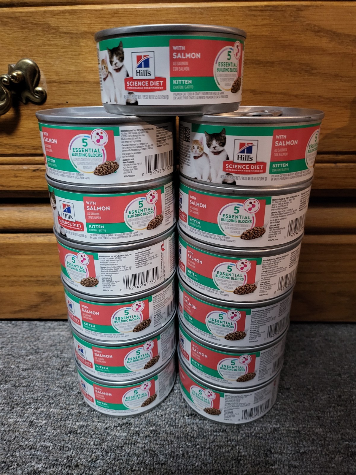 Hill’s Science Diet Kitten Wet Cat Food SALMON 5.5 Ounce LOT of 14 Cans