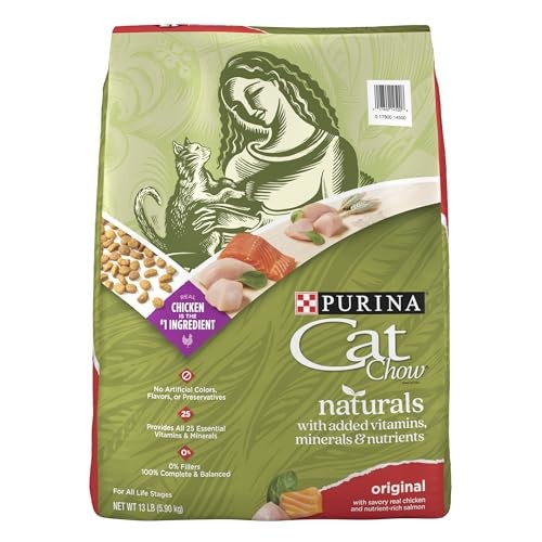 Purina Cat Chow Naturals Dry Cat Food, 13 lb – Real Chicken, Vitamins & Minerals