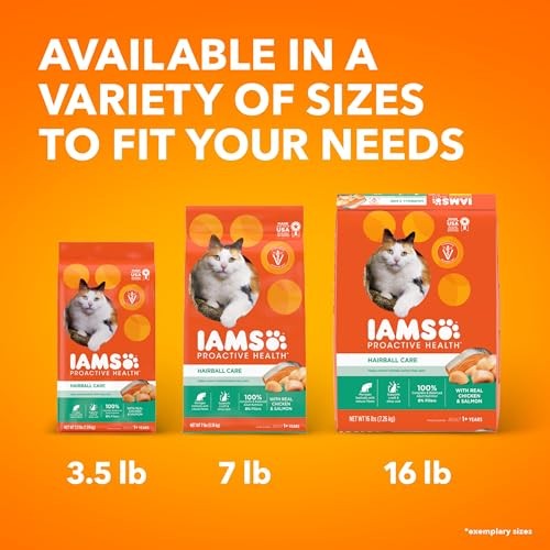 IAMS PROACTIVE HEALTH Adult Hairball Care Protein-Rich Hairball Control Dry Cat