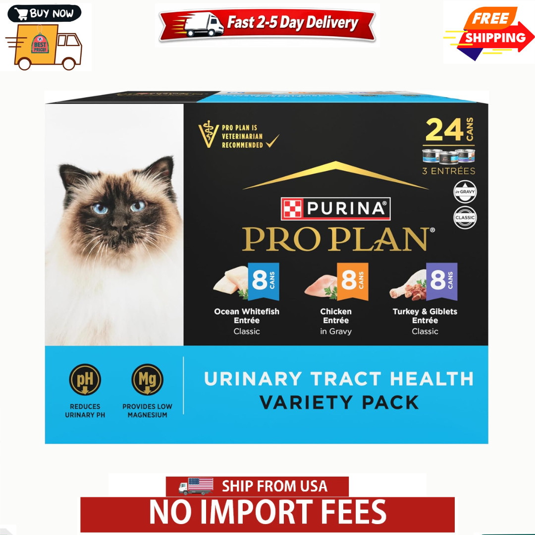 Purina Pro Plan Urinary Tract Health, Variety Pack, Wet Cat Food, 3 oz, 24 Pack