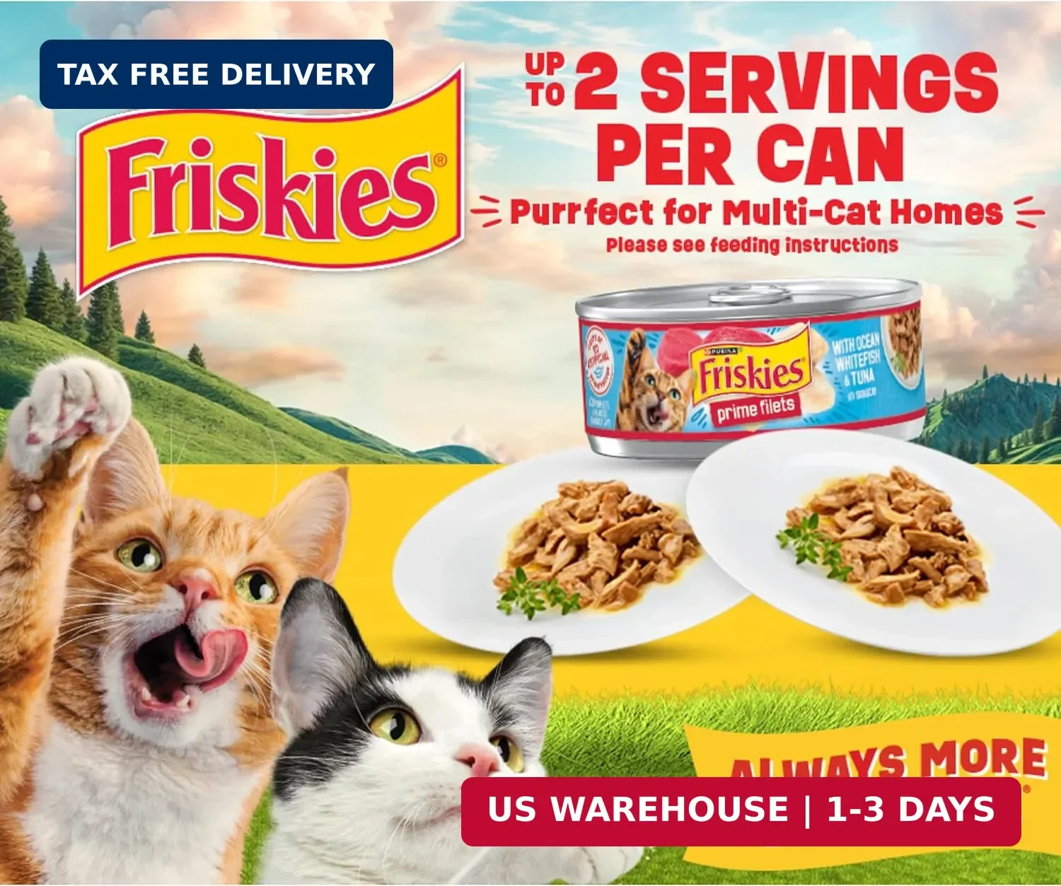 Purina Friskies TurChicken Turkey and Chicken Wet Cat Food Variety Pack with Mea