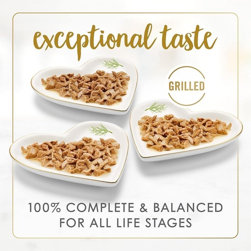 Gourmet Grilled Cat Food Seafood Protein Rich Soft Wet Food All Life Stages New