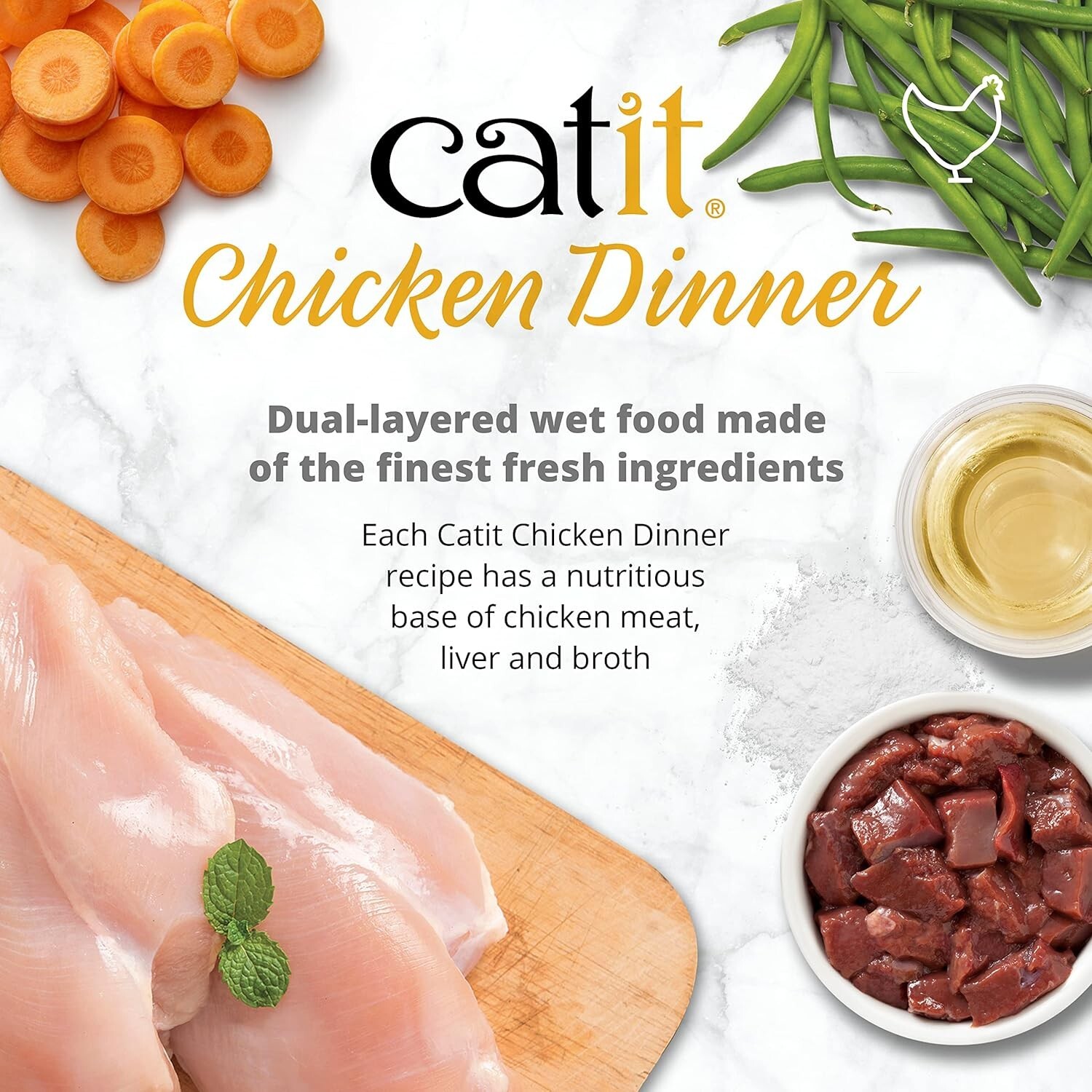Catit Chicken & Duck Wet Cat Food – Hydrating & Healthy – All Ages
