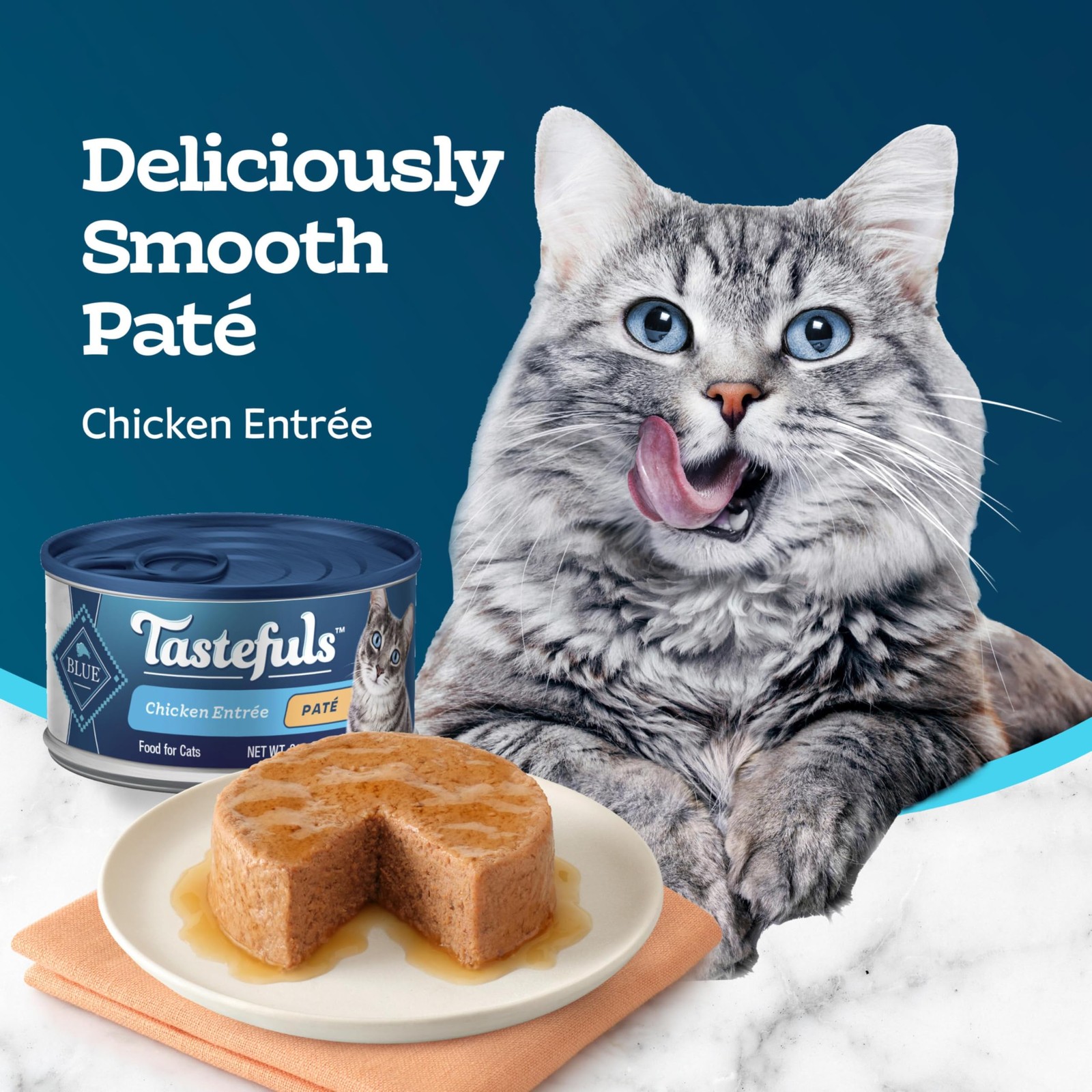 Blue Buffalo Tastefuls Chicken Paté Wet Cat Food, 3 oz, 3 Ounce (Pack of 24)