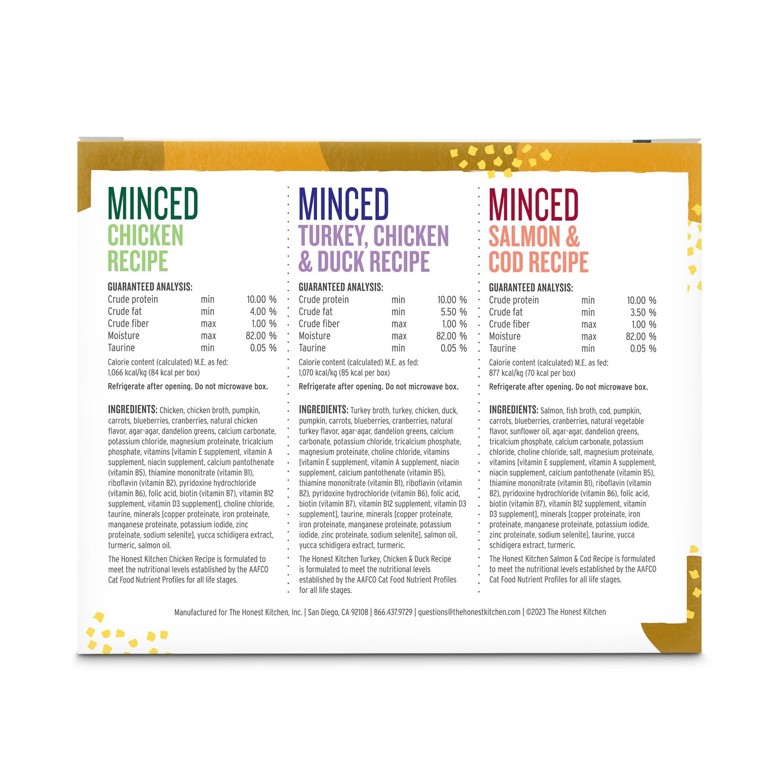 Honest Kitchen High Protein Wet Cat Food Variety Pack Human Grade 2.8 Ounce