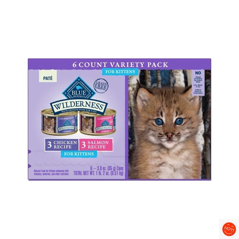 Blue Buffalo Wilderness High Protein Grain-Free Kitten Pate Wet Cat Food