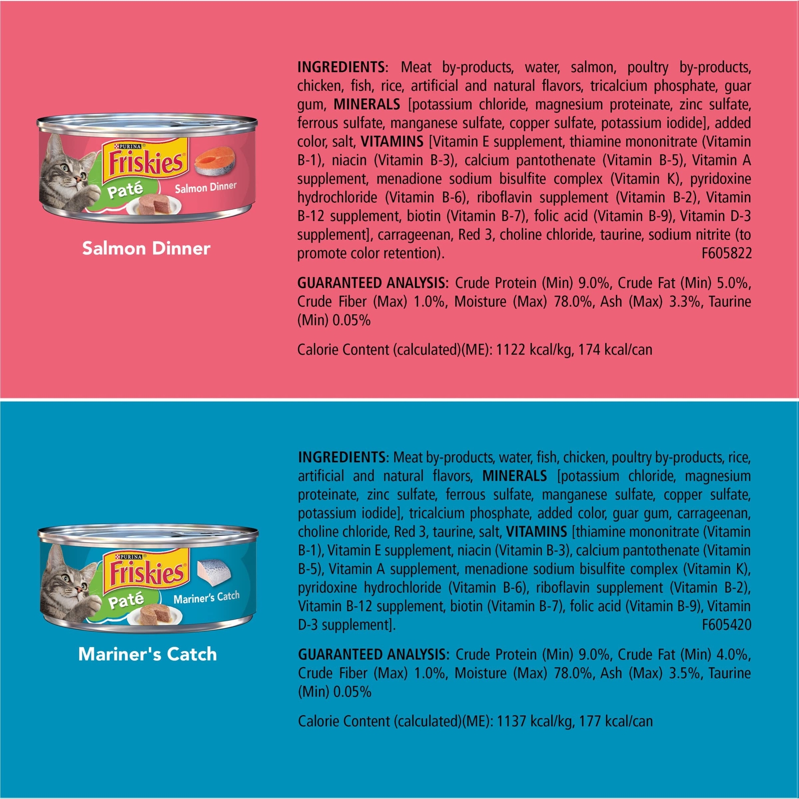 Purina Friskies Wet Cat Food Pate Variety Pack Seafood and Chicken Pate Favor…