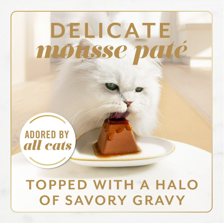 3 PACK Fancy Feast Gems Pate Mousse Salmon or Tuna Wet Cat Food, 2 oz Tubs