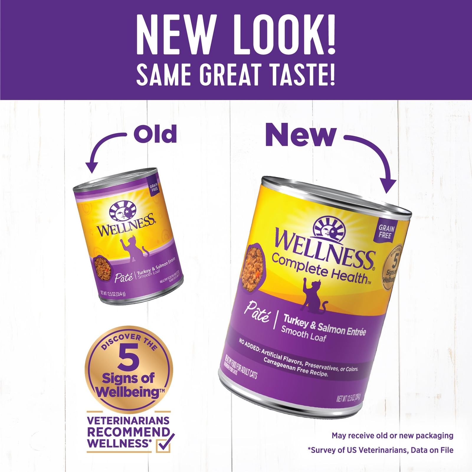Wellness Grain Free Canned Cat Food Turkey Salmon Pack of 12 125 Ounce