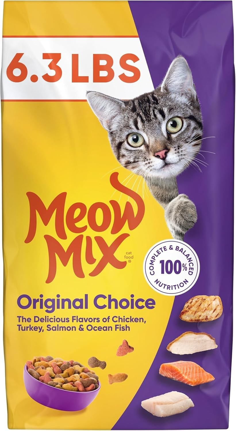 Meow Mix Original Choice Dry Cat Food 6.3 Pound Bag