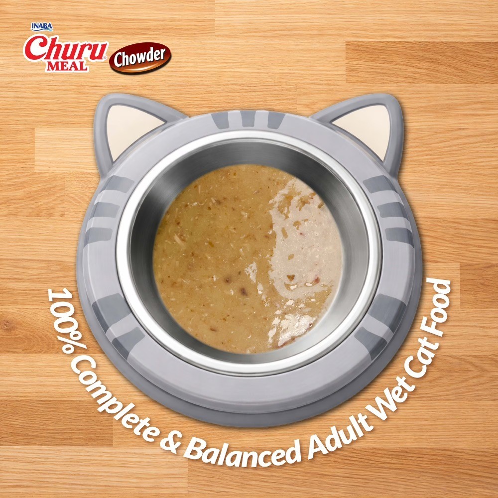 Chicken & Tuna Flavor Wet Cat Food Chowder for Adults, 6-Pack of 2.29 oz Cups