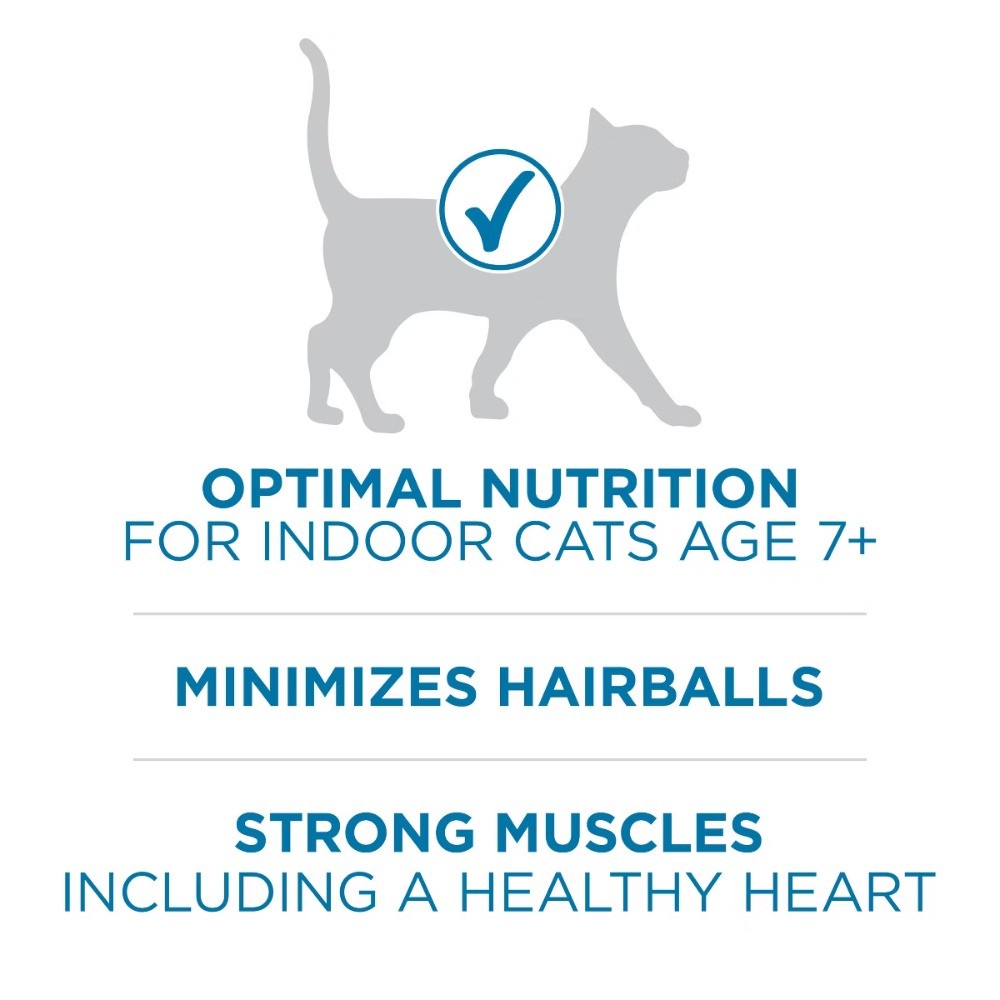 Purina ONE Indoor Advantage Senior Dry Cat Food – Chicken, 7lb Bag, 7+ Cats