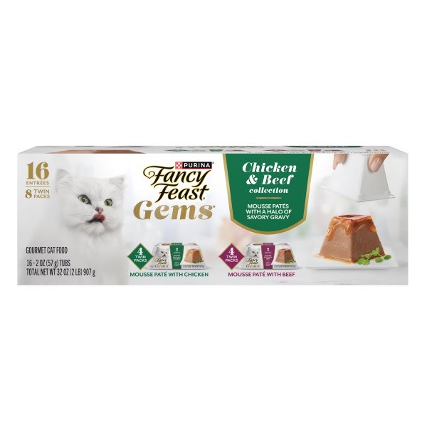 Gems Chicken and Beef Flavor Wet Cat Food – 2oz/16ct